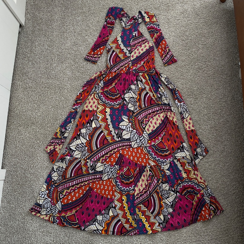 NWT Anthropologie Maeve Cynthia Halter Maxi Dress Size XXS - Picture 3 of 6